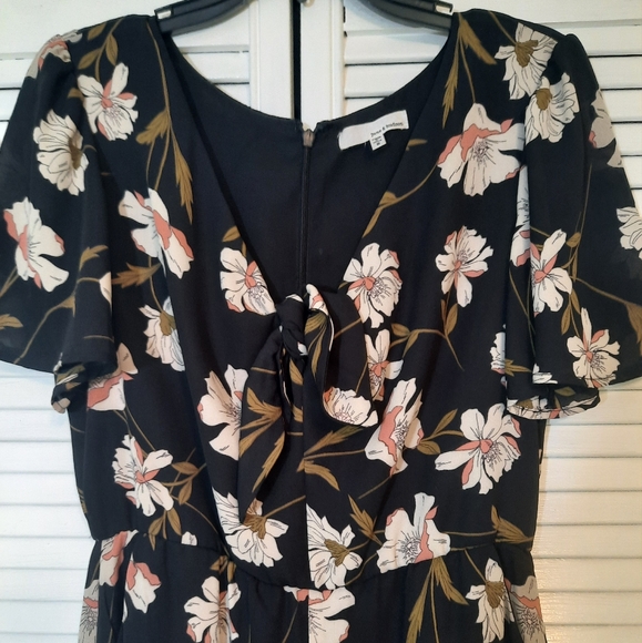 June & hudson floral flutter sleeve romper jumpsuit sz small *2 - Picture 5 of 9